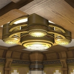 Gold Saucer Chandelier