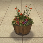 Oak Low Barrel Planter