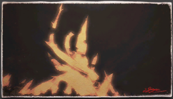Burning Wall Painting
