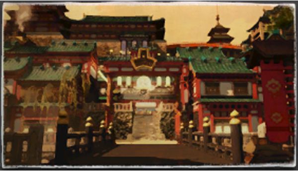 Rakuza District Oil Painting