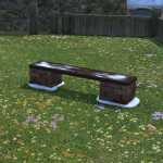 Snowy Red Brick Bench